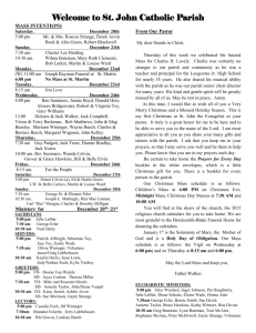 bulletin 12212014 - St John the Evangelist Catholic Church