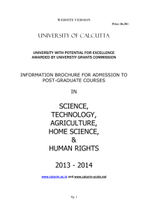 university of calcutta - University College of Science, Technology