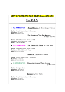LIST OF READERS FOR BILINGUAL GROUPS 2nd E.S.O. 1st