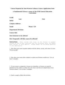 General Education – Non-Western Cultures Course Application Form