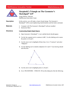 Sierpinski`s Triangle on The Geometer`s Sketchpad 4.07