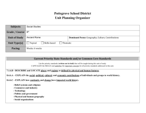 Pottsgrove School District Unit Planning Organizer Subjects Social