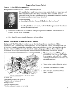 Imperialism in Africa Primary Source Packet