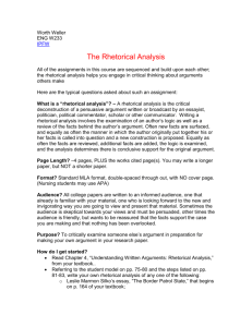 Rhetorical Analysis - Where can my students do assignments that