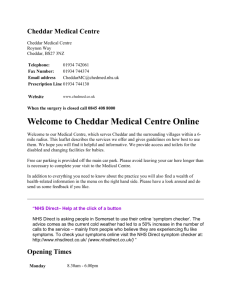 Cheddar Medical Centre Online - Goring & Woodcote Medical Practice