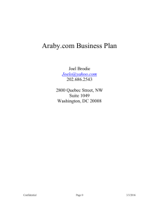 Araby.com Business Plan - BestPracticesGuide.com