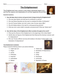 The Enlightenment Essential Questions