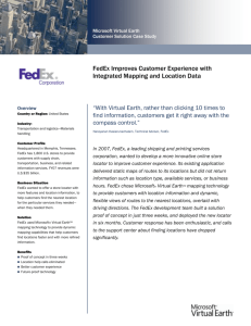Microsoft Virtual Earth Customer Solution Case Study FedEx