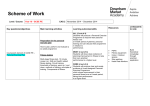 Yr10 CAG 2 PE GCSE - Downham Market Academy