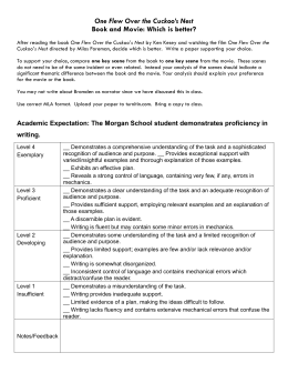 compare contrast one flew over the cuckoo s nest movie and book Free essays on anne frank book and movie compare and contrast essay get help with your writing 1 through 30 one flew over the cuckoo's nest book to movie. compare contrast one flew over the cuckoo s nest movie and book Free essays on anne frank book and movie compare and contrast essay get help with your writing 1 through 30 one flew over the cuckoo's nest book to movie.