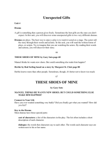 Unexpected Gifts Unit 4 Drama A gift is something that a person