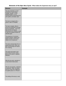 Elements of the Epic Hero Cycle: What makes a story