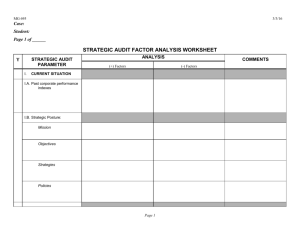 strategic audit worksheet