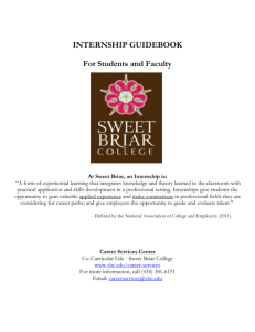 internship benefits - Sweet Briar College