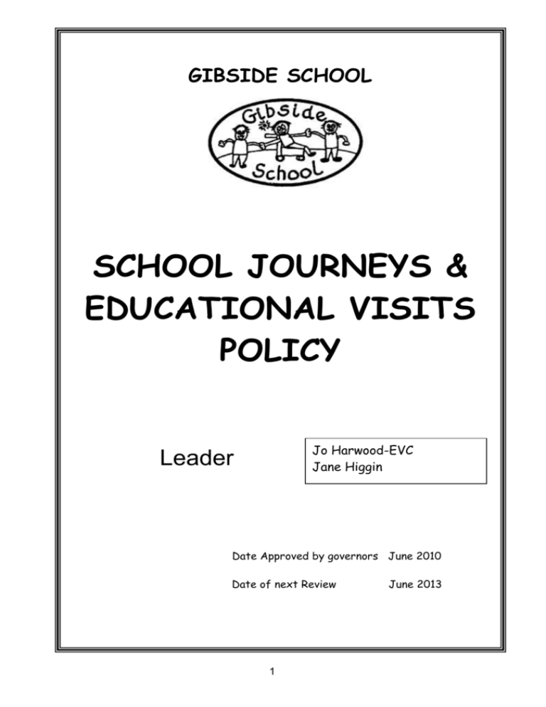 model educational visits policy