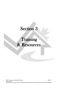 Training & Resources