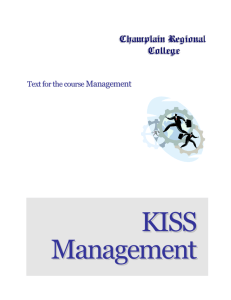KISS_Management.doc - Dan Fournier`s Web Page