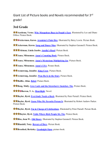 Giant List of Picture books and Novels recommended for 3rd grade