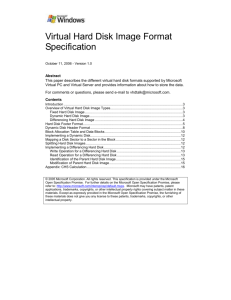 Virtual Hard Disk Architecture