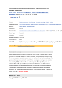 The impact of some recent developments in e