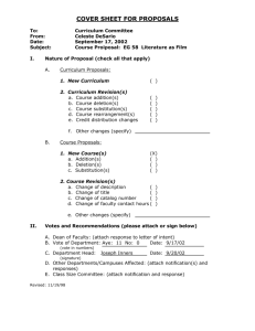 proposal for new course - Suffolk County Community College