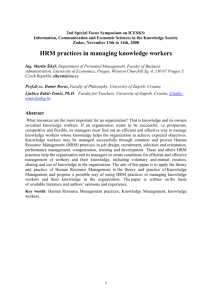 HRM practices in managing knowledge workers