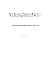 DOING BUSINESS IN PHILIPPINES: INVESTMENT CLIMATE