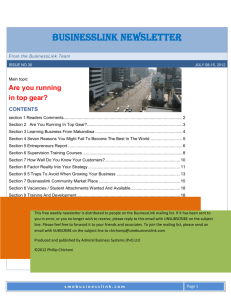 section 1 readers comments - SME BUSINESSLINK COMMUNITY