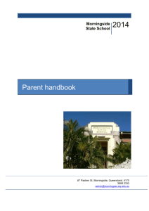 Parent handbook - Morningside State School