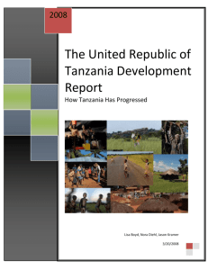 The United Republic of Tanzania Development