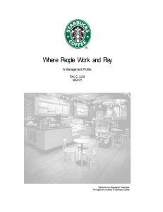 Starbucks: A Management Profile