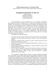 Freedom as the Power to Say No - The US Basic Income Guarantee