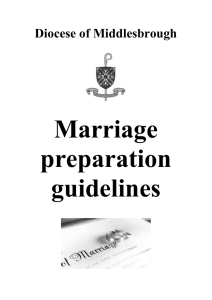 MARRIAGE PREPARATION, DOCUMENTS, DISPENSATIONS