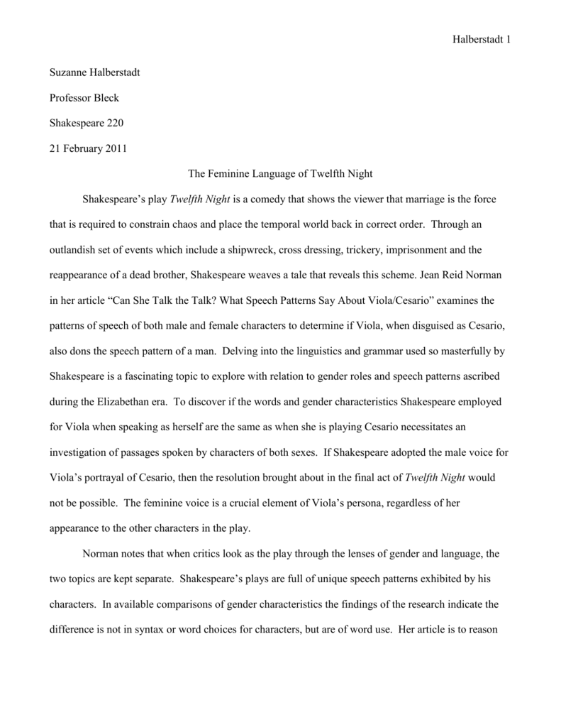 Реферат: Twelfth Night Essay Research Paper In English