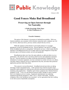 Open Internet Discussion Paper