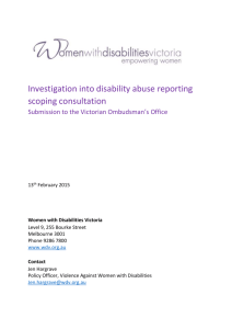 Victorian Ombudsman`s Inquiry into Disability Abuse Reporting