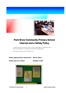 Park Brow Internet Policy - Park Brow Primary School