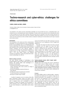 Techno-research and cyber-ethics: challenges