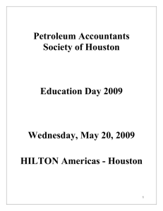 PASH Education Day - Petroleum Accountants Society of Houston