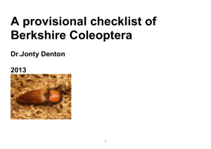 checklist of berkshire coleoptera