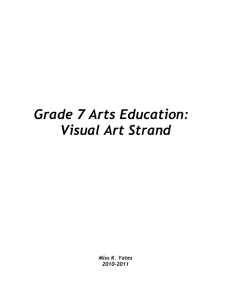 Grade 7 Arts Education: Visual Art - Unit-Swap