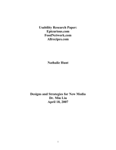 Usability Research Paper: