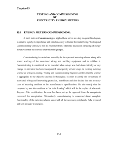 Chapter-15 Testing & Commissioning of Electrical Energy