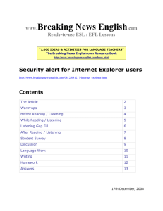 Security alert for Internet Explorer users