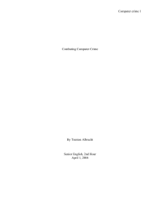 Computer Crime Research Paper
