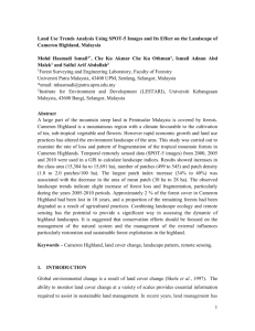 Landscape Changes Assessment of Cameron Highland Using