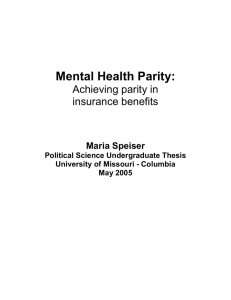 Maria Speiser: Mental Health Parity