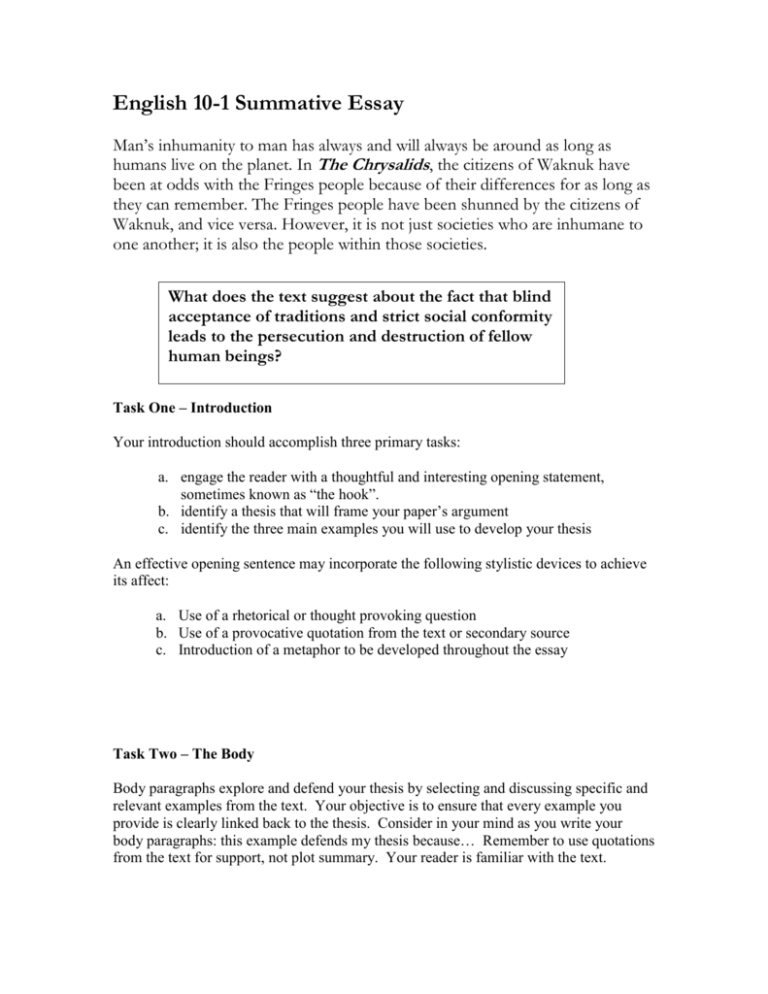 how do you write a compare and contrast essay