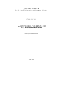 Kārlis Freivalds. Algorithms for visualization of graph