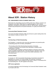 About 3CR : Station History